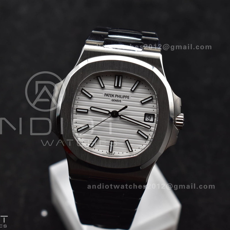 Nautilus 5711/1A 3KF 1:1 Best Edition White Textured Dial on SS Bracelet A324 Super Clone V2